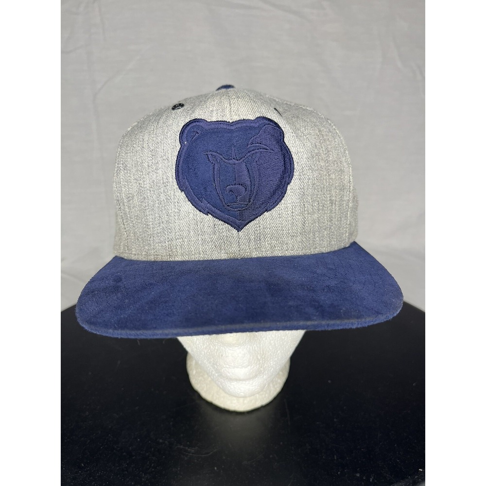 Mitchell & Ness NBA Memphis Grizzlies Strapback Hat Cap Gray Blue